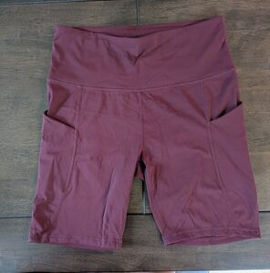 Women's Burgundy Bike Shorts